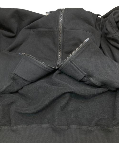 s'yte（サイト）s'yte (サイト) FRENCH TERRY ASYMMETRICAL ZIP-UP HOODIE ブラック サイズ:3 未使用品の古着・服飾アイテム