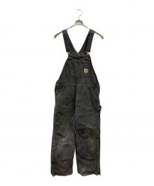 CarHartt（カーハート）の古着「ダック地ダブルニーオーバーオール」｜ブラック