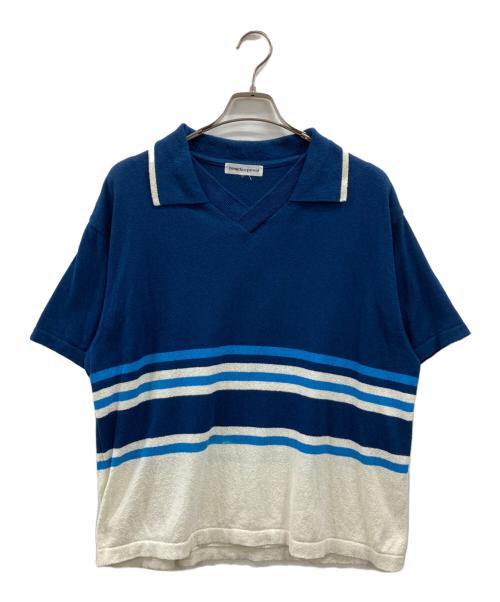 Cabaret Poval（キャバレーポバール）Cabaret Poval (キャバレーポバール) Stripe Skipper ネイビー サイズ:Mの古着・服飾アイテム