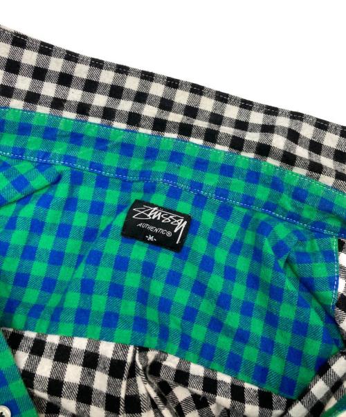 stussy（ステューシー）stussy (ステューシー) チェックシャツ ブラック サイズ:Mの古着・服飾アイテム