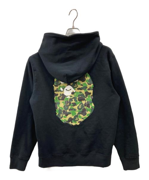 A BATHING APE（アベイシングエイプ）A BATHING APE (アベイシングエイプ) ロゴジップパーカー ブラック サイズ:XLの古着・服飾アイテム