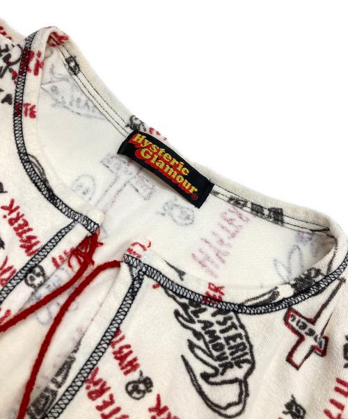 Hysteric Glamour（ヒステリックグラマー）Hysteric Glamour (ヒステリックグラマー) パイル地カットソー ホワイト サイズ:FREEの古着・服飾アイテム