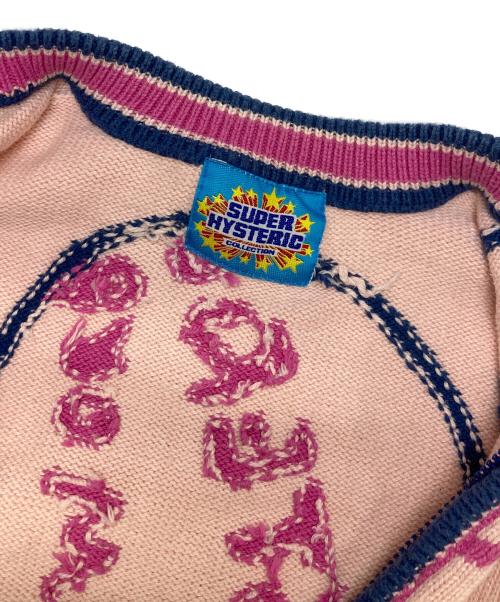 Hysteric Glamour（ヒステリックグラマー）Hysteric Glamour (ヒステリックグラマー) ウサギ柄ニットブルゾン ピンク サイズ:FREEの古着・服飾アイテム