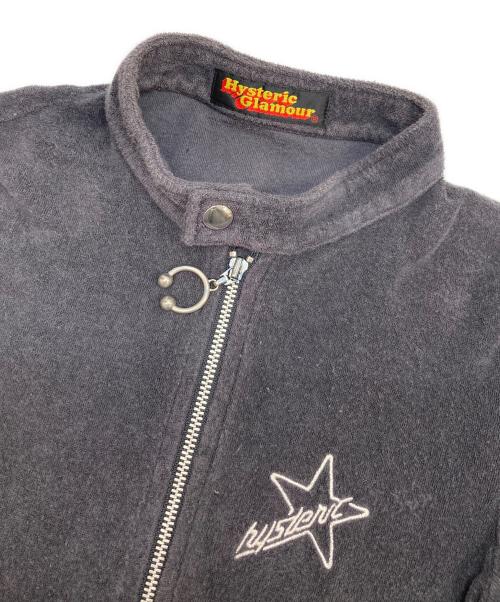 Hysteric Glamour（ヒステリックグラマー）Hysteric Glamour (ヒステリックグラマー) パイルジップジャケット グレー サイズ:FREEの古着・服飾アイテム