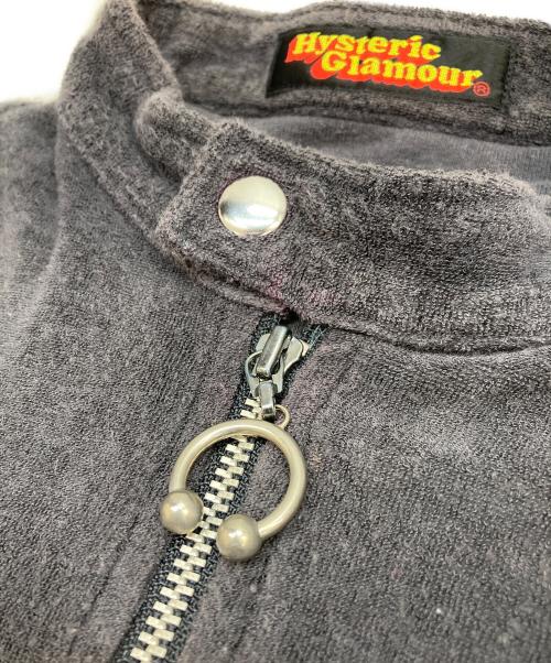 Hysteric Glamour（ヒステリックグラマー）Hysteric Glamour (ヒステリックグラマー) パイルジップジャケット グレー サイズ:FREEの古着・服飾アイテム