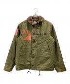 TOYS MCCOYトイズマッコイ）の古着「N-1 DECK JACKET MARYLYN MONROE "U.S.S.BENNINGTON"」｜カーキ