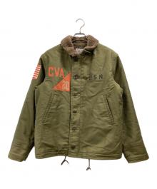 TOYS MCCOY（トイズマッコイ）の古着「N-1 DECK JACKET MARYLYN MONROE "U.S.S.BENNINGTON"」｜カーキ