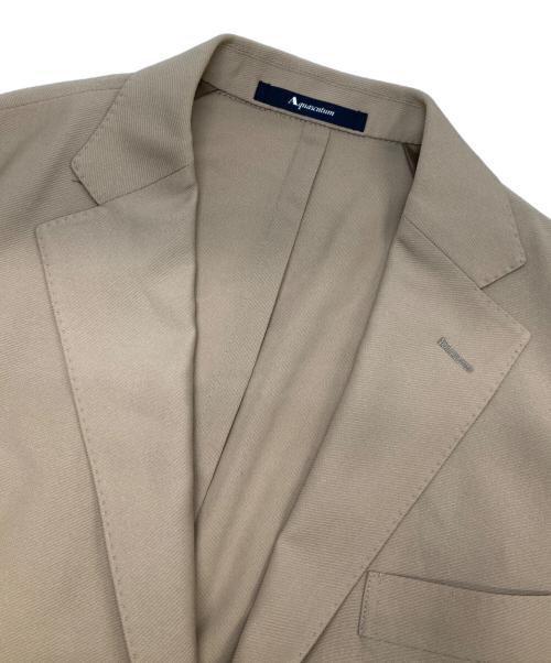 Aquascutum（アクアスキュータム）Aquascutum (アクアスキュータム) Summer TEC.3 Cupro Cool Knit Jacket ベージュ サイズ:40の古着・服飾アイテム