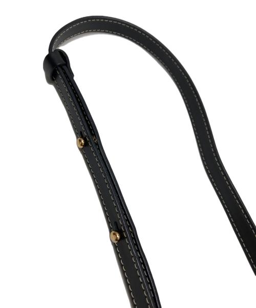 IACUCCI（イアクッチ）IACUCCI (イアクッチ) キャンパスレザーハンドバッグ アイボリー×ブラックの古着・服飾アイテム