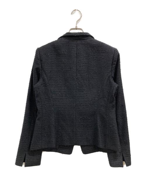 UNTITLED（アンタイトル）UNTITLED (アンタイトル) ファンシーツイードノーカラージャケット＆スカート ネイビー サイズ:2の古着・服飾アイテム