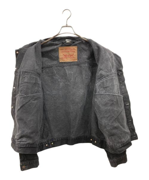 LEVI'S（リーバイス）LEVI'S (リーバイス) 後染めブラックデニムジャケット ブラック サイズ:XLの古着・服飾アイテム