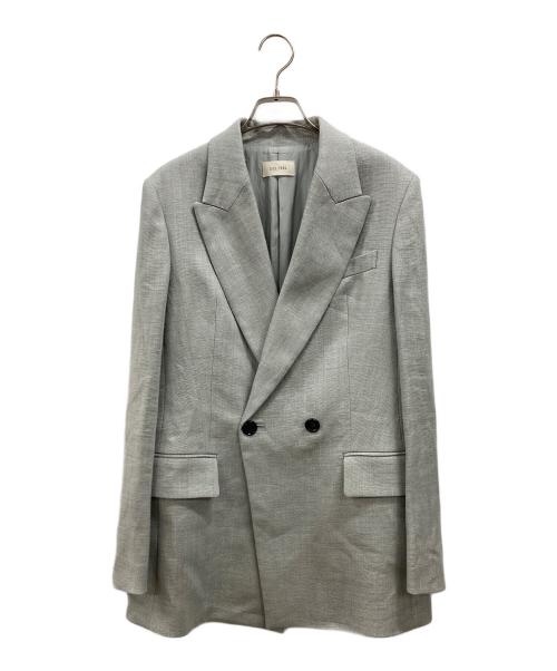 DES PRES（デ プレ）DES PRES (デ プレ) ウェットリネン ダブルブレストジャケット グレー サイズ:Freeの古着・服飾アイテム