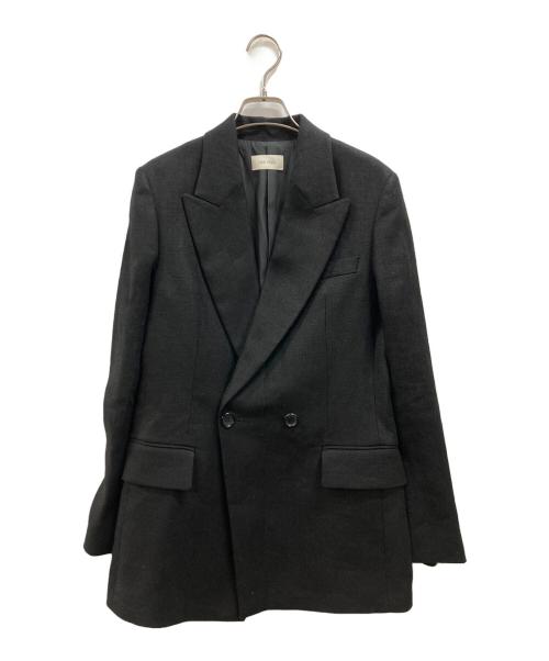 DES PRES（デ プレ）DES PRES (デ プレ) ウェットリネン ダブルブレストジャケット ブラック サイズ:freeの古着・服飾アイテム