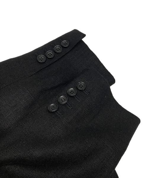 DES PRES（デ プレ）DES PRES (デ プレ) ウェットリネン ダブルブレストジャケット ブラック サイズ:freeの古着・服飾アイテム