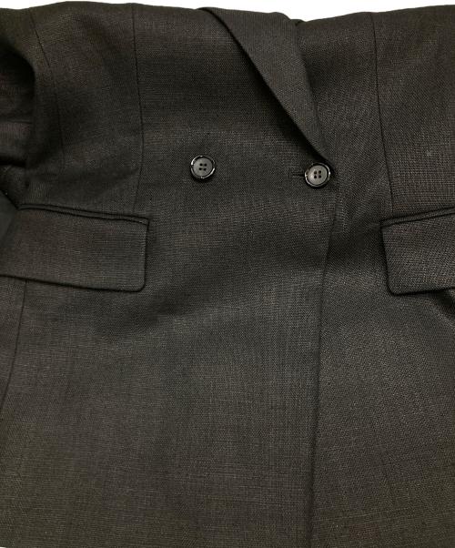 DES PRES（デ プレ）DES PRES (デ プレ) ウェットリネン ダブルブレストジャケット ブラック サイズ:freeの古着・服飾アイテム
