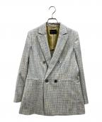 TOMORROW LAND collectionトゥモローランドコレクション）の古着「ファンシーテープ ダブルブレストジャケット」｜スカイブルー