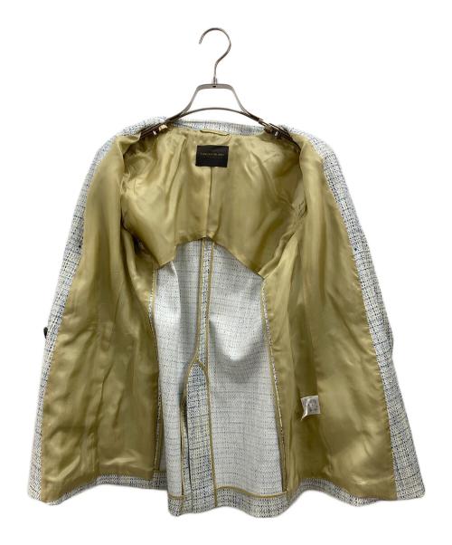 TOMORROW LAND collection（トゥモローランドコレクション）TOMORROW LAND collection (トゥモローランドコレクション) ファンシーテープ ダブルブレストジャケット スカイブルー サイズ:36の古着・服飾アイテム