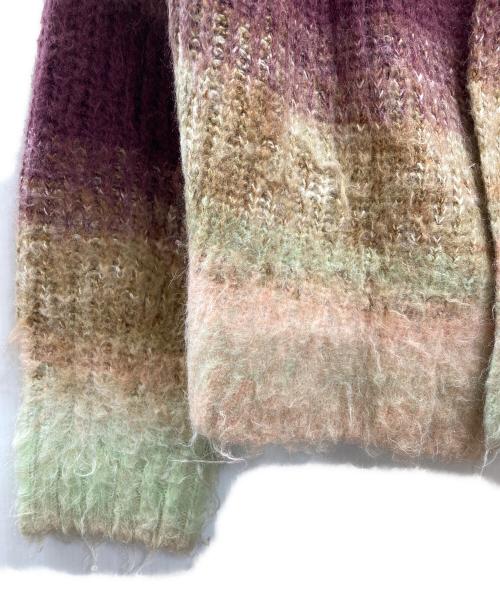 PERVERZE（パーバーズ）PERVERZE (パーバーズ) Gradient Stripe Wide Cardigan ブラウン サイズ:FREEの古着・服飾アイテム