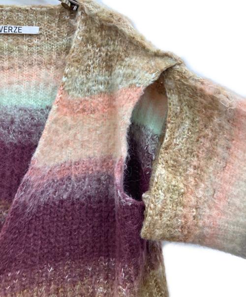 PERVERZE（パーバーズ）PERVERZE (パーバーズ) Gradient Stripe Wide Cardigan ブラウン サイズ:FREEの古着・服飾アイテム