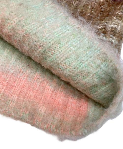 PERVERZE（パーバーズ）PERVERZE (パーバーズ) Gradient Stripe Wide Cardigan ブラウン サイズ:FREEの古着・服飾アイテム