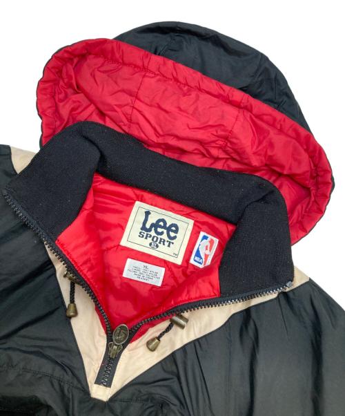 Lee SPORT（リースポーツ）Lee SPORT (リースポーツ) ハーフジップ ナイロンジャケット ブラック×レッド サイズ:XLの古着・服飾アイテム