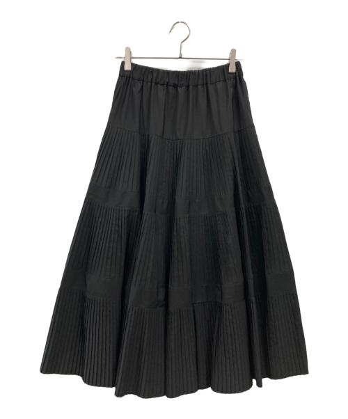 BEARDSLEY（ビアズリー）BEARDSLEY (ビアズリー) プリーツティアードスカート ブラック サイズ:FREEの古着・服飾アイテム