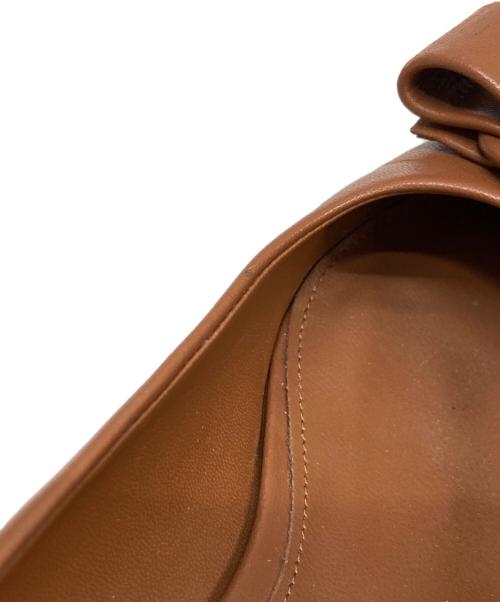 Salvatore Ferragamo（サルヴァトーレ フェラガモ）Salvatore Ferragamo (サルヴァトーレ フェラガモ) ヴァラリボンフラットシューズ ブラウン サイズ:5の古着・服飾アイテム