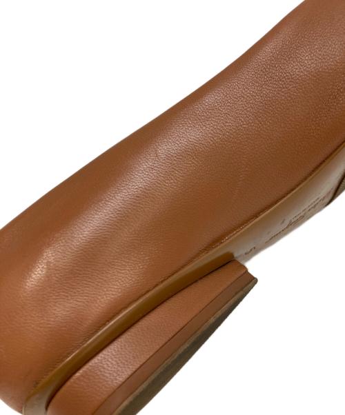 Salvatore Ferragamo（サルヴァトーレ フェラガモ）Salvatore Ferragamo (サルヴァトーレ フェラガモ) ヴァラリボンフラットシューズ ブラウン サイズ:5の古着・服飾アイテム