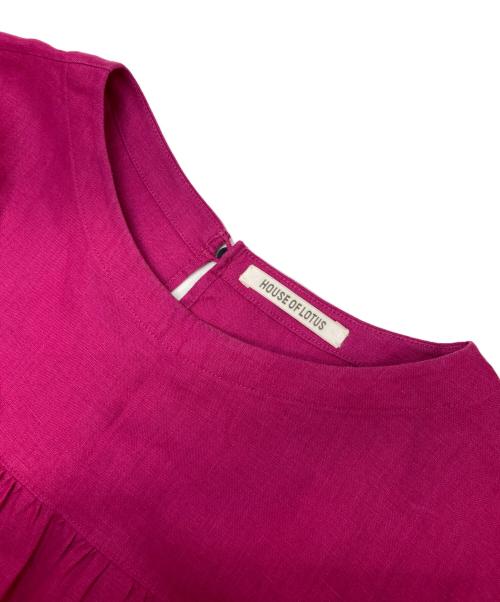 HOUSE OF HOLLAND（ハウスオブホランド）HOUSE OF HOLLAND (ハウスオブホランド) ウォッシュリネンワンピース ピンク サイズ:Mの古着・服飾アイテム