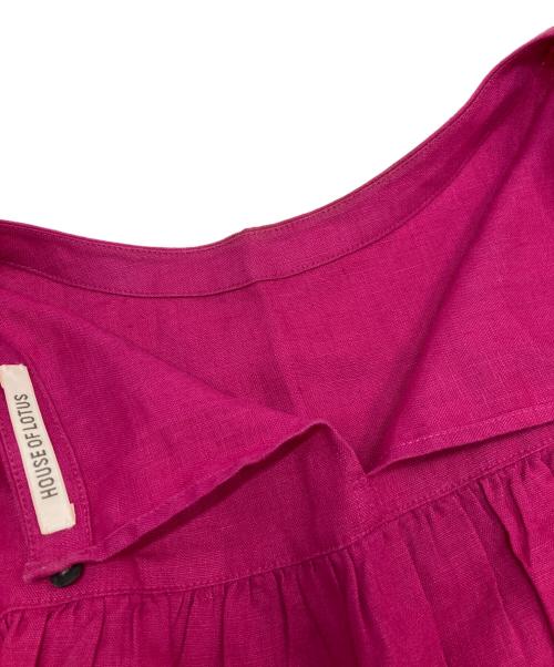 HOUSE OF HOLLAND（ハウスオブホランド）HOUSE OF HOLLAND (ハウスオブホランド) ウォッシュリネンワンピース ピンク サイズ:Mの古着・服飾アイテム