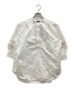 POLO RALPH LAURENポロ・ラルフローレン）の古着「メッシュスリーブハーフボタンプルオーバー」｜アイボリー