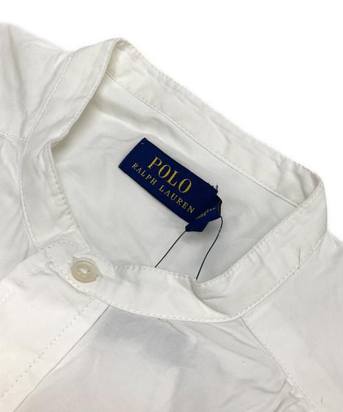 POLO RALPH LAUREN（ポロ・ラルフローレン）POLO RALPH LAUREN (ポロ・ラルフローレン) メッシュスリーブハーフボタンプルオーバー アイボリー サイズ:Sの古着・服飾アイテム