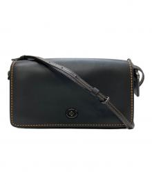 COACH（コーチ）の古着「レザーショルダーバッグ」｜ブラック