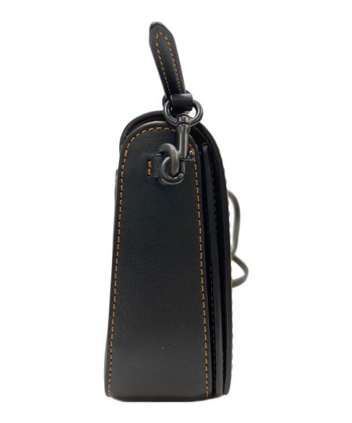 COACH（コーチ）COACH (コーチ) レザーショルダーバッグ ブラックの古着・服飾アイテム