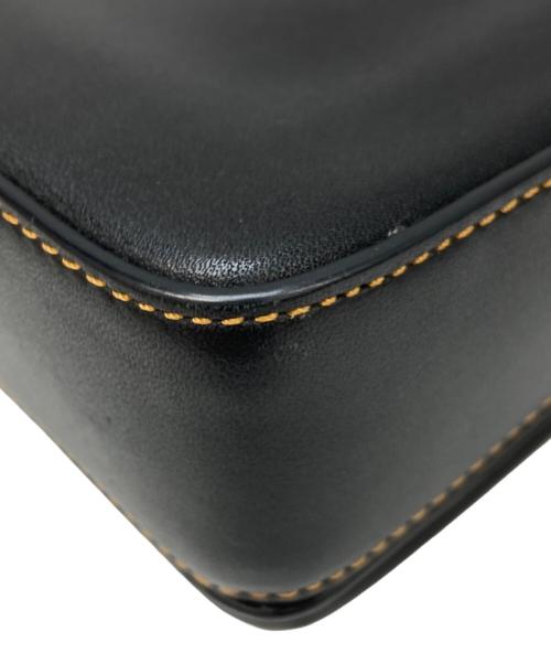 COACH（コーチ）COACH (コーチ) レザーショルダーバッグ ブラックの古着・服飾アイテム
