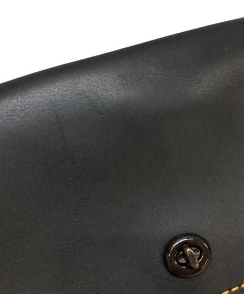 COACH（コーチ）COACH (コーチ) レザーショルダーバッグ ブラックの古着・服飾アイテム