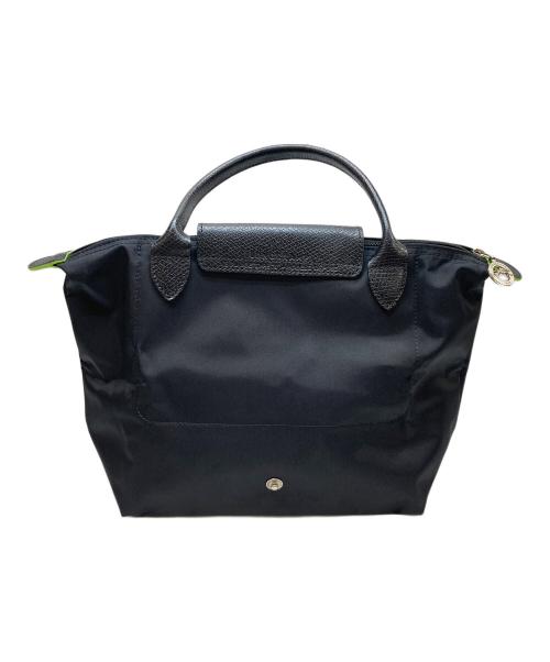 LONGCHAMP（ロンシャン）LONGCHAMP (ロンシャン) ル プリアージュ ハンドバッグ ロゴ刺繍 S ブラックの古着・服飾アイテム