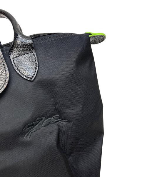 LONGCHAMP（ロンシャン）LONGCHAMP (ロンシャン) ル プリアージュ ハンドバッグ ロゴ刺繍 S ブラックの古着・服飾アイテム