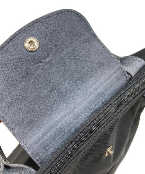 LONGCHAMP（ロンシャン）LONGCHAMP (ロンシャン) ル プリアージュ ハンドバッグ ロゴ刺繍 S ブラックの古着・服飾アイテム