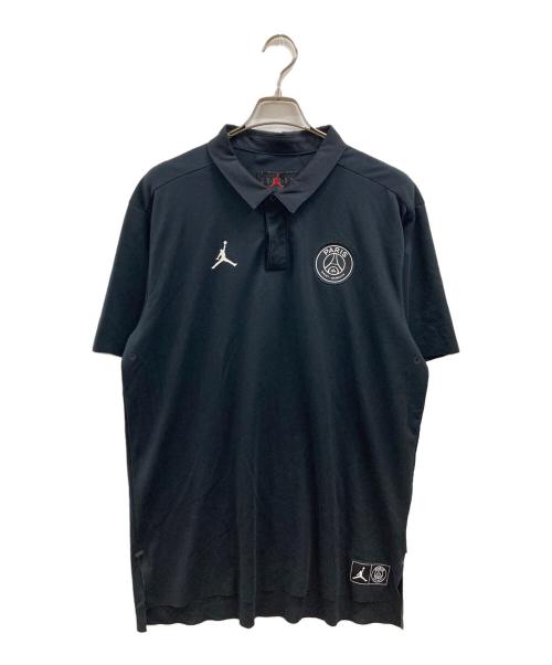 JORDAN（ジョーダン）JORDAN (ジョーダン) Paris Saint-Germain (パリサンジェルマン) ポロシャツ ブラック サイズ:XLの古着・服飾アイテム