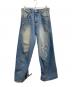 NVRFRGT（ネヴァーフォーゲット）の古着「3D Twisted Wide Leg Jeans」｜ブルー
