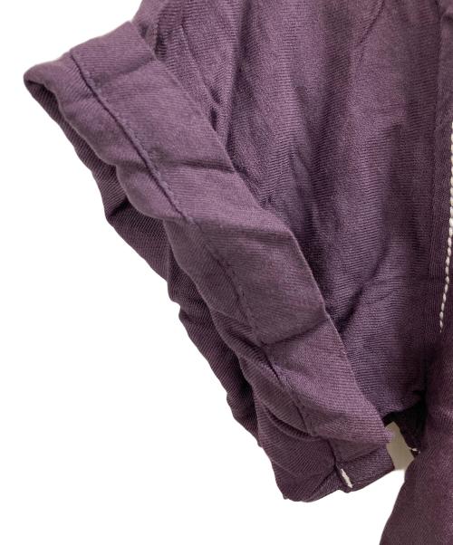 stussy（ステューシー）stussy (ステューシー) Contrast Pick Stitched　レーヨンシャツ パープル サイズ:Sの古着・服飾アイテム