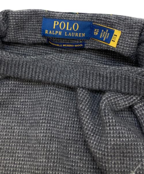 POLO RALPH LAUREN（ポロ・ラルフローレン）POLO RALPH LAUREN (ポロ・ラルフローレン) ウールニット グレー サイズ:XSの古着・服飾アイテム