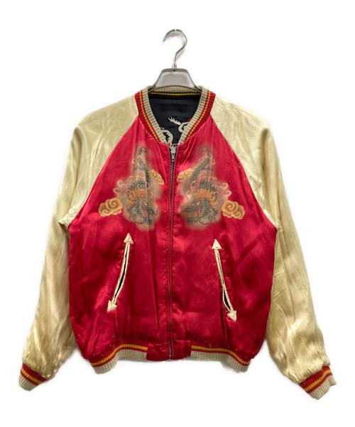 CROPPED HEADS（クロップドヘッズ）CROPPED HEADS (クロップドヘッズ) スーベニアジャケット レッド×ブラック サイズ:Mの古着・服飾アイテム