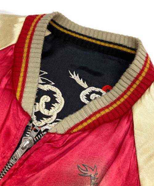 CROPPED HEADS（クロップドヘッズ）CROPPED HEADS (クロップドヘッズ) スーベニアジャケット レッド×ブラック サイズ:Mの古着・服飾アイテム