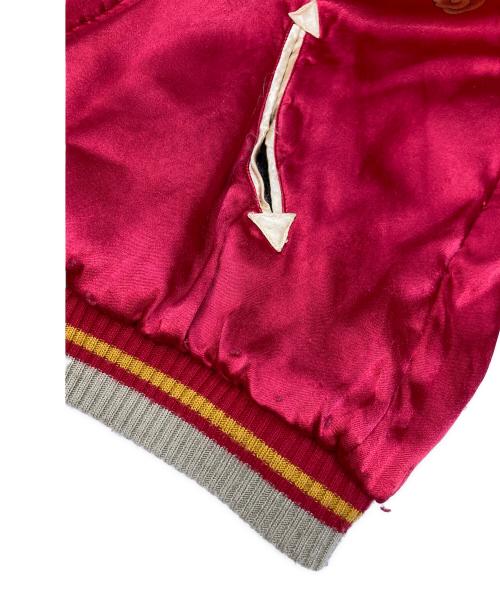 CROPPED HEADS（クロップドヘッズ）CROPPED HEADS (クロップドヘッズ) スーベニアジャケット レッド×ブラック サイズ:Mの古着・服飾アイテム