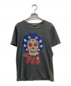 WACKO MARIAワコマリア）の古着「スカルプリントカットソー」｜グレー