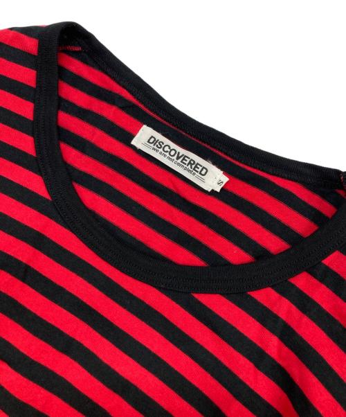 DISCOVERED（ディスカバード）DISCOVERED (ディスカバード) ボーダーTシャツ レッド×ブラック サイズ:Sの古着・服飾アイテム