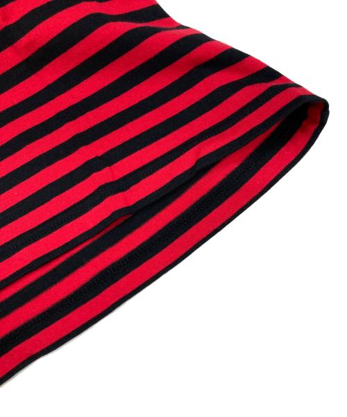 DISCOVERED（ディスカバード）DISCOVERED (ディスカバード) ボーダーTシャツ レッド×ブラック サイズ:Sの古着・服飾アイテム