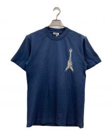 Hysteric Glamour（ヒステリックグラマー）の古着「ギターガールプリントTシャツ」｜ネイビー